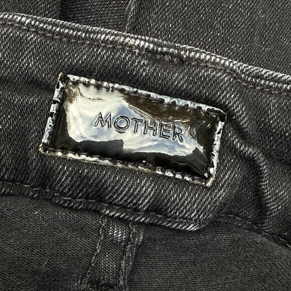 Mother Denim Jeans High Waisted Looker Night Hawk Black Size 24 USA made Stretch - Picture 6 of 8